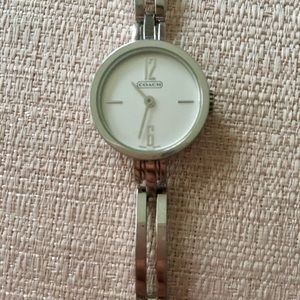 Coach silver tone watch